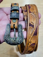 Vintage Hollands San Angelo 14k Gold Sterling Silver Ranger Belt Buckle 203 45