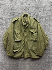 Vintage US Army USS Iowa Main Engines M65 Cold Weather Coat Field Jacket Mens M picture