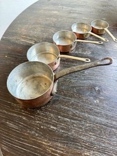 Heavy Antique Copper Measuring Cup Set picture