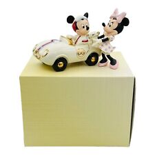 Lenox Disney Winner’s Circle With Mickey & Minnie Race Car With COA NEW IN BOX picture