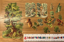 Rare Vintage Raphael Tuck and Sons [Germany] Relief Scraps - Trees and Foliage picture