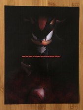 2005 Shadow the Hedgehog Gamecube PS2 3-PAGE Print Ad/Poster Official Art Sonic picture