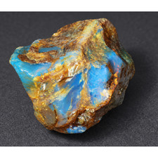Authentic sky blue rough specimen Dominican amber 30mm picture