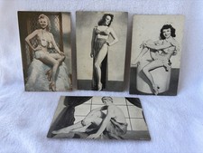 Vtg 1940s 1950s Pinup Exhibit Cards Lot 4 Earl Carroll Vanities Arcade Ephemera picture