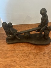 Genesis Fine Arts/ See Saw/ Figurine - Made in Ireland/ Children & Dog picture