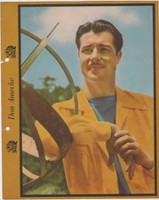 1941 DIXIE ICE CREAM PREMIUM, DON AMECHE, RARE, LARGE COLOR ITEM picture