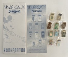 2001 Disneyland Cast Member Art of the Trash Can Complete 10 Pin Set Card Sealed picture
