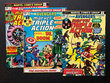 Marvel Triple Action 18, 19, 21 UPPER MID / HIGH GRADE - AVENGERS COMIC LOT - G picture