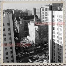 50s LOS ANGELES CALIFORNIA DOWNTOWN STREET BUILDING OLD VINTAGE USA Photo 10206 picture