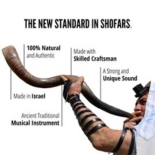 PROSHOFAR Shofar Set, Natural Kudu Horn Shofar, Kosher Yemenite Traditional - picture