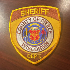 Pierce County Wisconsin Sheriff Dept Police Patch - Single Embroidered Patch picture
