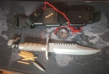 1986 BUCK 184 SURVIVAL/COMBAT KNIFE w/ SHEATH VINTAGE PRE PATENT US picture