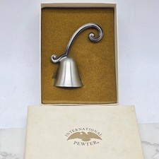 Vintage International Silver Pewter Candle Snuffer Short Finger Held Handle picture