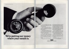 1971 GTE Telephone Company Vintage Print Ad Hand Holding Black Phone Photo Art picture