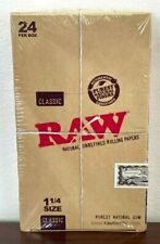 Raw 1.25 (1 1/4) Classic Hemp Rolling Paper Full Box 24 pk~Factory Sealed  picture
