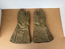 Original US Army AEF WWI 1918 Canvas Gauntlet -Mittens – Trigger Finger – Named picture