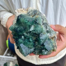 3.7lb NATURAL Green FLUORITE Crystal Quartz Cluster Specimen healing picture