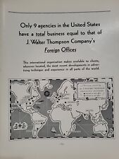 1935 J. Walter Thompson Fortune Magazine Print Advertising Agency World Map picture
