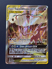 Pokemon TCG Espeon & Deoxys GX SM240 Promo Holo TAG TEAM 260KP English picture