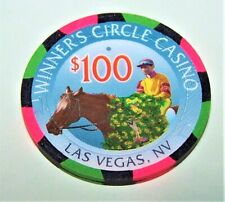 Winner's Circle Casino Las Vegas Nevada 100 Dollar Gaming Chip as pictured picture