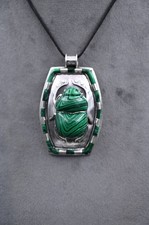 Ancient Egyptian Pharaonic Scarab Amulet Hieroglyphs Symbol Gift Collectible Art picture