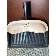 Vintage Metal Dustpan Mid Century Chef Graphic Black Tan Retro Kitchen Decor picture