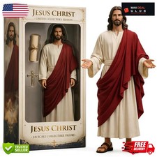 Jesus Christ Resin Statue Sacred Heart Figure Christian Home Decor Collectible picture