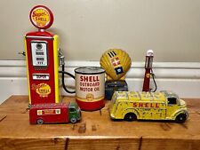 Vintage Shell Gas Lot Of Gas Pumps, Delivery Trucks, License Toper & Oil Can picture