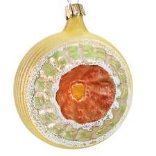 Marolin 2.00In Red Double Reflex, Glass, Vintage German Ornaments 2011089F picture