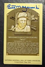 Bill Mazeroski  Autographed Signed HOF Plaque PITTSBURGH PIRATES  picture