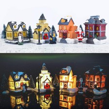 Christmas Village Sets-Christmas Decorations,LED Lighted Christmas Village Ho... picture