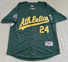 Rickey Henderson Oakland Athletics 1989 World Series Green Men's Jersey picture