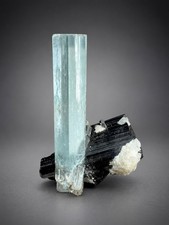 Natural Aquamarine Crystal With Schorl From Skardu, Pakistan picture