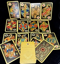 Vintage Soviet USSR Playing Cards 1967 Jubilee Black Palekh Leningrad Bazhenov picture