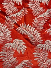 Luxe VAMPY RED 1920s Gatsby Art Deco Garnet Barkcloth Era Vintage Drape Curtain picture