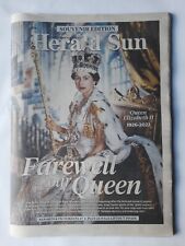 HERALD SUN  MELBOURNE  QUEEN'S DEATH SOUVENIR EDITION 10 SEPT 2022 BRAND NEW  picture