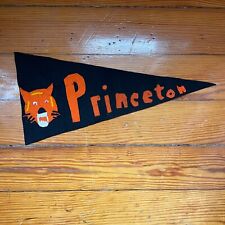 c 1940s Handmade Princeton Tiger Felt Pennant 17x8 One of a Kind Ivy League picture