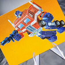 Transformers G1 Optimus Prime Action Card #1, Vintage Collectible picture