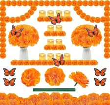 50Pcs Dia De Los Muertos Decorations Day of the Dead Decor Ofrenda Set picture