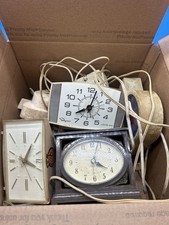 vintage mid-century electric alarm clocks and timers As Is picture
