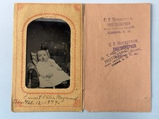 Victorian Baby Tintype Photo 1879 Named Ernest Raymond Keene NH Photographer picture