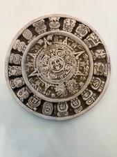 Vintage Mayan Aztec Calendar plaque 9