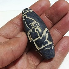 Archaeological Style Stone Carving, Ancient Tribal Design, Handmade Collectible picture