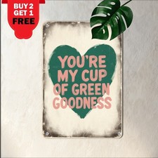 vintage love you matcha poster tin metal signs picture