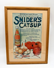 Original Snider's Catsup Framed Recipe 1915 Delineator Cover 11x16 Antique Ad picture