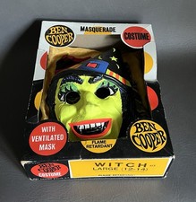 Vintage Ben Cooper Salem Witch Halloween Mask And Costume In Box Woolworth picture