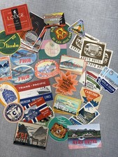 Vintage Hotel Airline Luggage Label Sticker Travel Lot TWA Japan Europe As Is picture