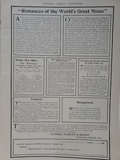 1903 Mining Investments Chapman, Mucklow & Bosson Print Advertising Colliers picture