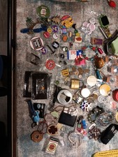 5lb Huge Lot Of Vintage & modern Wearable And Not Wearable Trinkets+ What Nots. picture