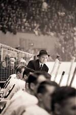 Detroit Red Wings coach Sid Abel on bench during game vs New York - Old Photo picture